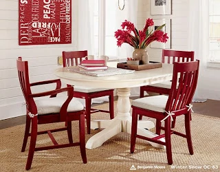 Christmas In November - love these red chairs!