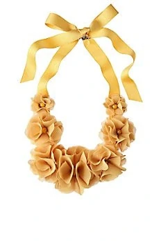 Bib floral necklace.