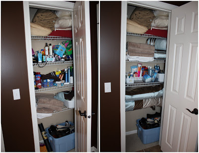 The inside of the utility closet.