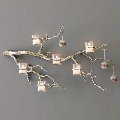 branch and candle holder