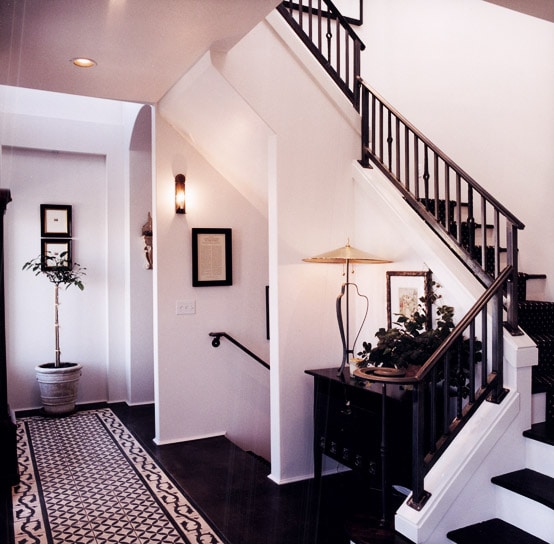 Robert McArthur Studios - White Walls with Black Staircase Treads and Railings
