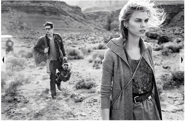A black and white shot of the woman and man.