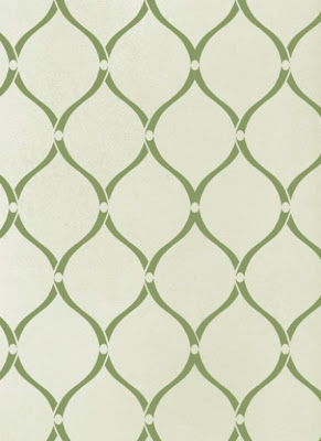 A green geometric shaped stencil.