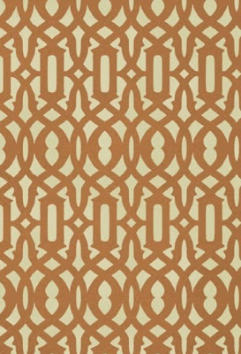 A brown and cream geometric stencil.