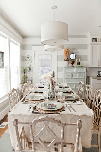 Striped Dining room