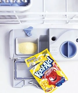 Kool-Aid in the dishwasher.