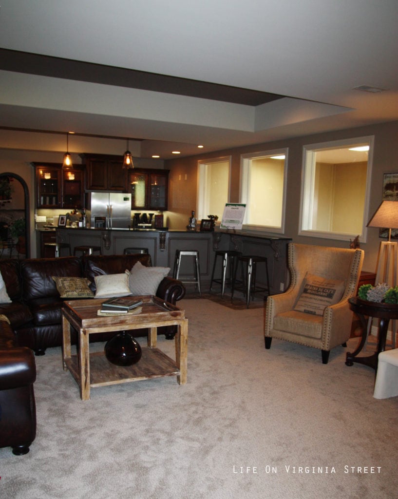 Downstairs bar and play area.