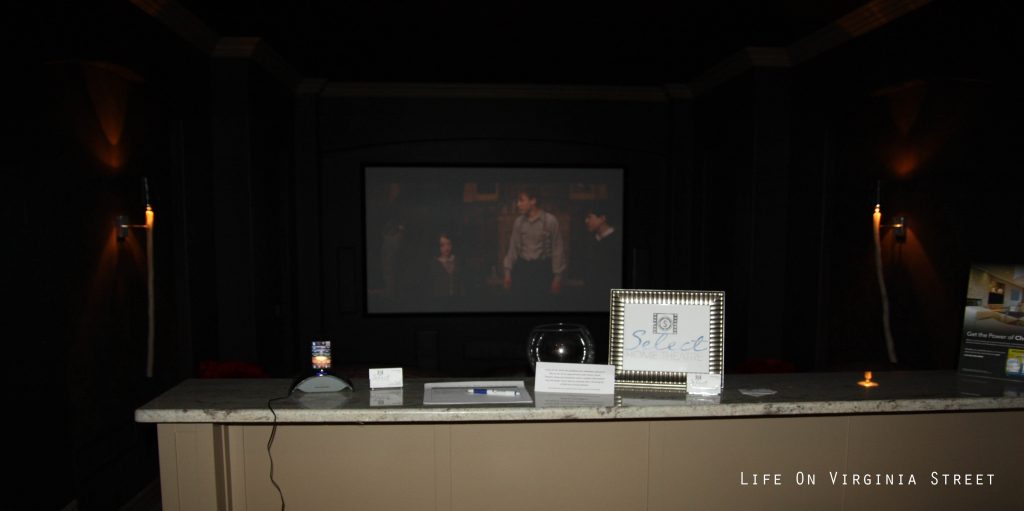 A theatre room inside the house.