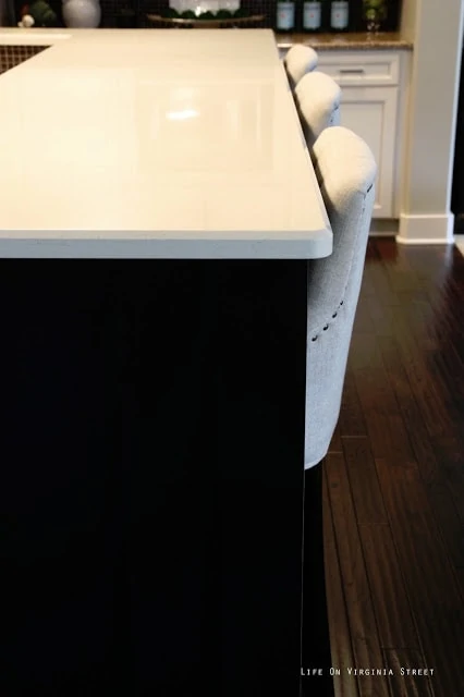 Lydia Barstool tucked under a countertop