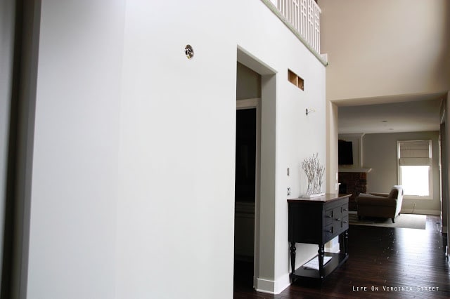 Behr Castle Path in an entryway hallway - in progress