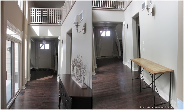 Safavieh Simon Natural Console Table and Entryway Before & After