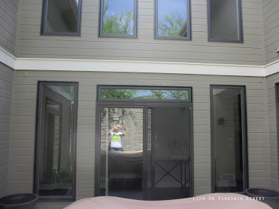 Before picture of an empty courtyard.