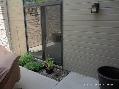 Sliding door off the courtyard.