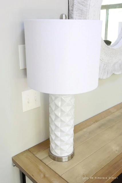 White Geometric Lamp from HomeGoods