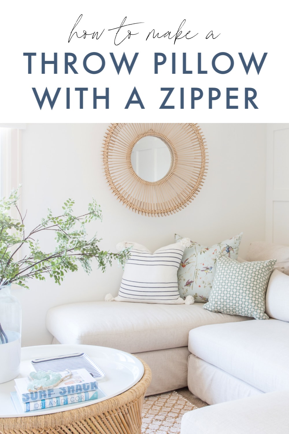 How To Make A Throw Pillow With A Zipper - Life On Virginia Street