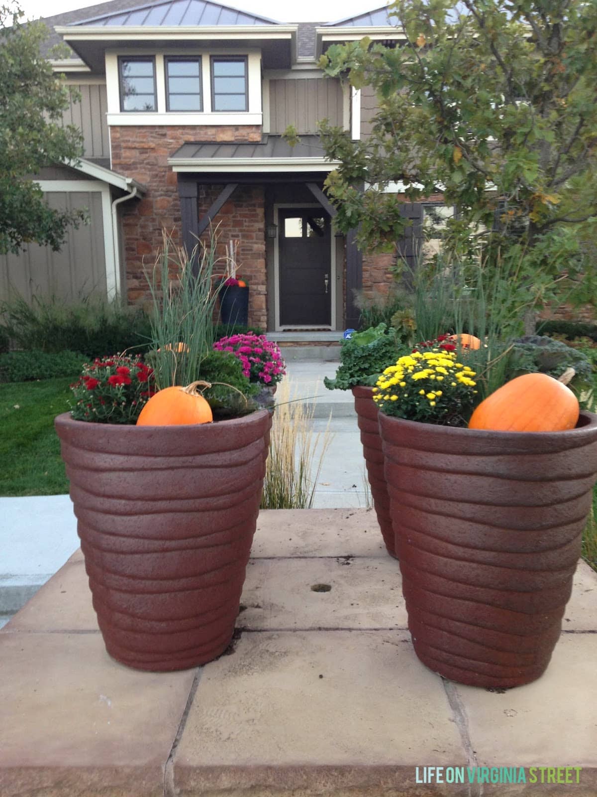 Fall Planters Life On Virginia Street