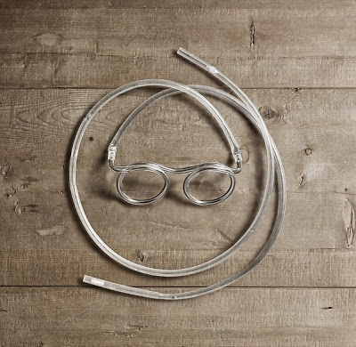 A clear swirly straw that is extra long.