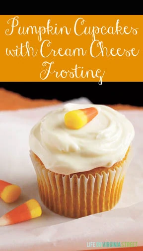 Pumpkin cupcakes with cream cheese frosting poster.