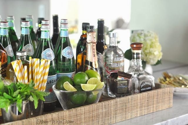 Tray bar cart inspiration.