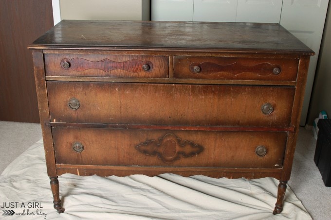 Dresser-Turned-TV Stand Before