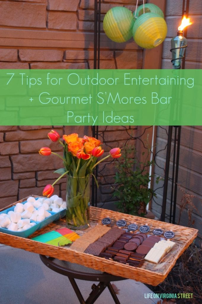 Gourmet S'Mores Bar Ideas & 7 Tips for Outdoor Entertaining