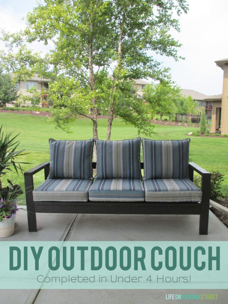 DIY outdoor couch graphic.