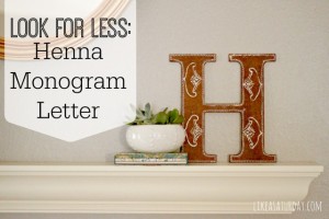 Henna Monogram Letter
