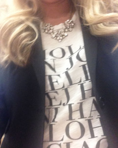 The perfect tee underneath a blazer.