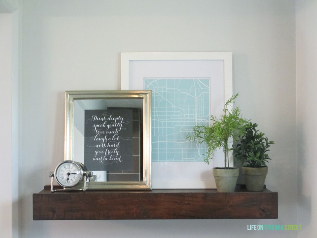 Master Bathroom Rustic Wood Shelf Life On Virginia Street