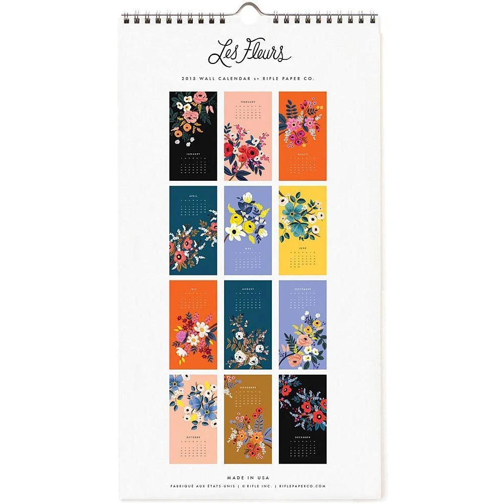 {Interior of Les Fleurs Calendar}