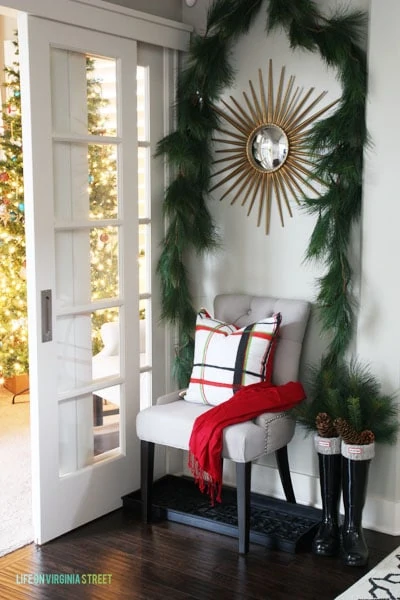 Christmas 2014 Home Tour - Life On Virginia Street - Entryway Chair