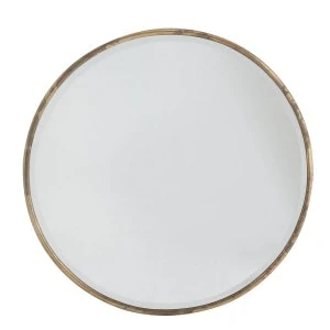 This gilt minimalist mirror is perfect for any space. 