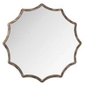 Check out the fun shape of the Kichler wall mirror. 