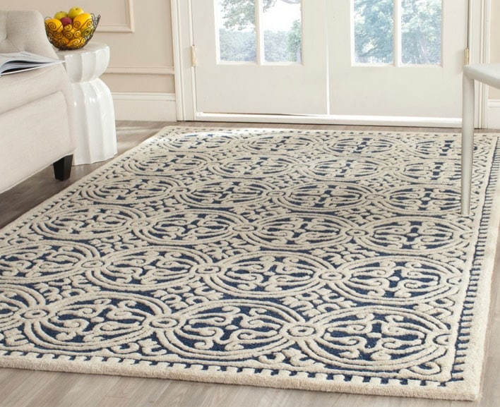 {Navy Moroccan Rug}