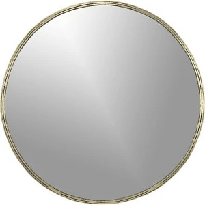 Round gold-toned mirror: Tork Brass Dripping Mirror.