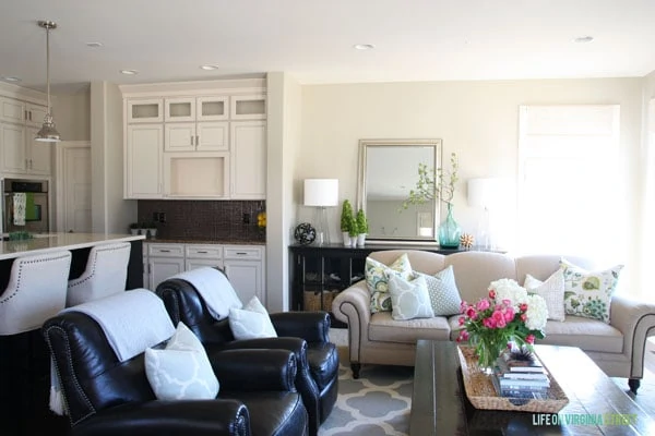 Spring Home Tour - Living Room and Kitchen - Life On Virginia Street