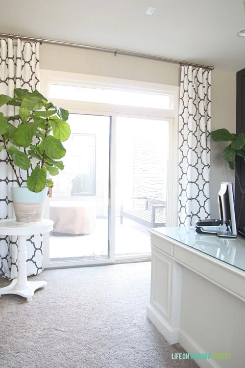Spring Home Tour - Office Drapes & Courtyard - Life On Virginia Street