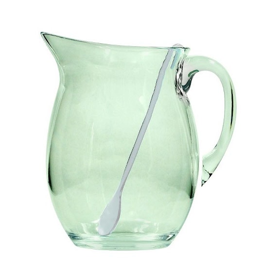 {Aqua Sangria Pitcher with Spoon}