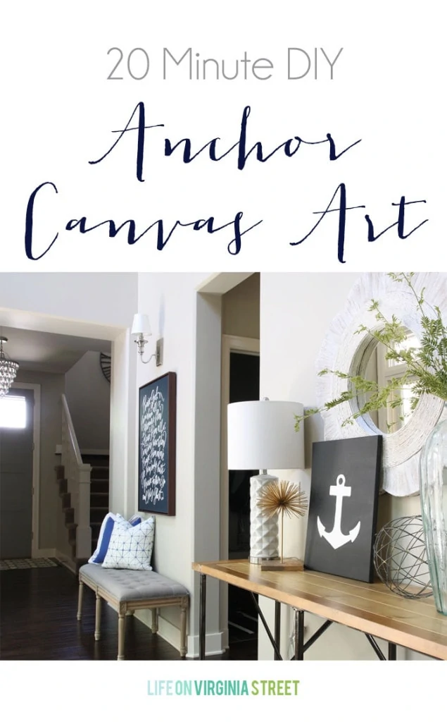 20 minute DIY anchor canvas art graphic.