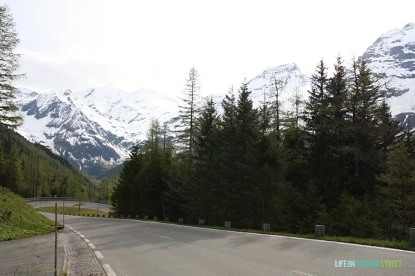 Winding up the Austrian Alps during our drive, you can see it getting colder. 