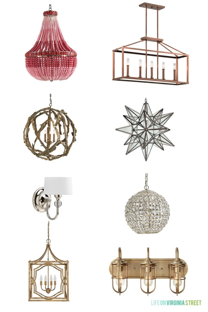 Lighting Connection Picks - These amazing light fixtures are each so unique and beautiful! Life On Virginia Street