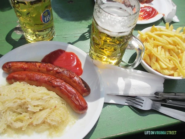 Classic beer garden food in Munich. 