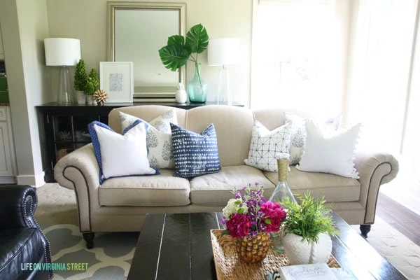 Summer Home Tour - Living Room Close Up - Life On Virginia Street