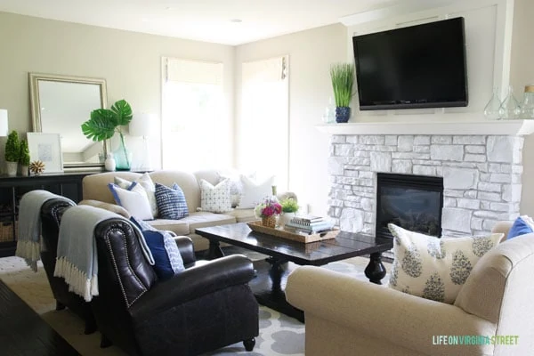 Summer Home Tour - Living Room View - Life On Virginia Street