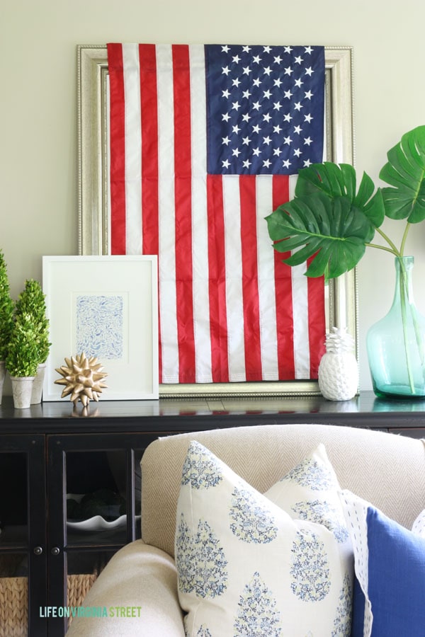 4th of July Decor - Living Room - Life On Virginia Street