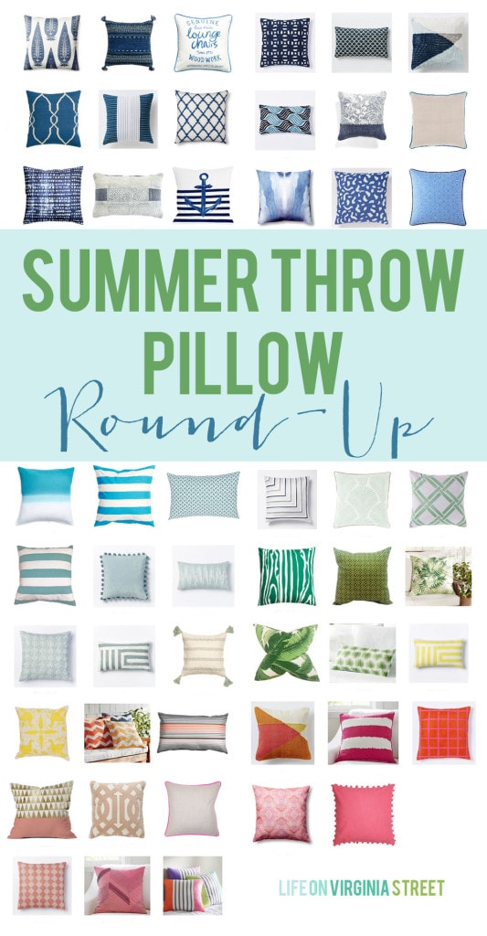 Affordable Summer Throw Pillow Round-up - Life On Virginia Street