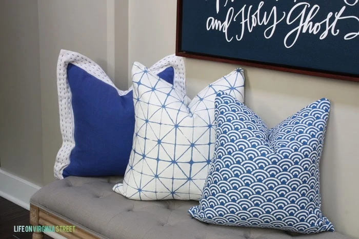 DIY Napkin Pillows - Life On Virginia Street