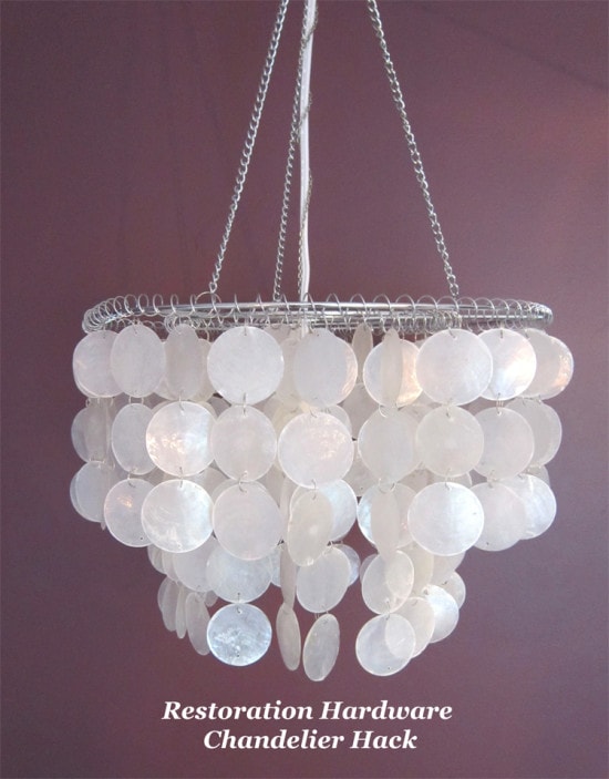 {Restoration Chandelier Hack via The Honeycomb Home}