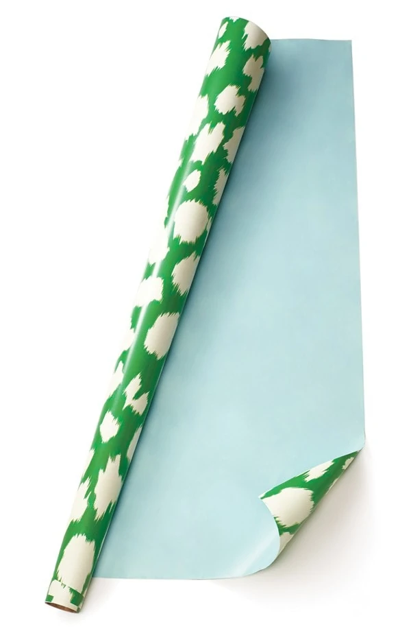 Green Ikat and Aqua Kate Spade Wrapping Paper