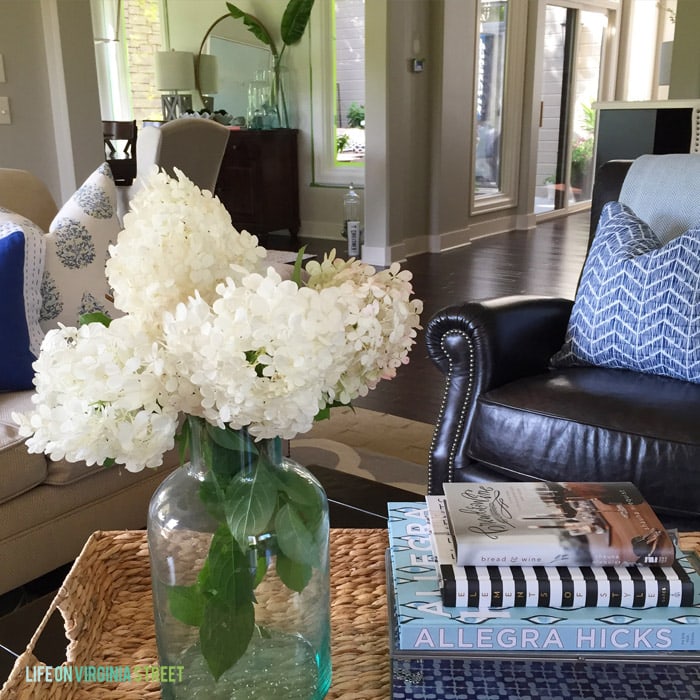 Hydrangeas on Coffee Table - Life On Virginia Street